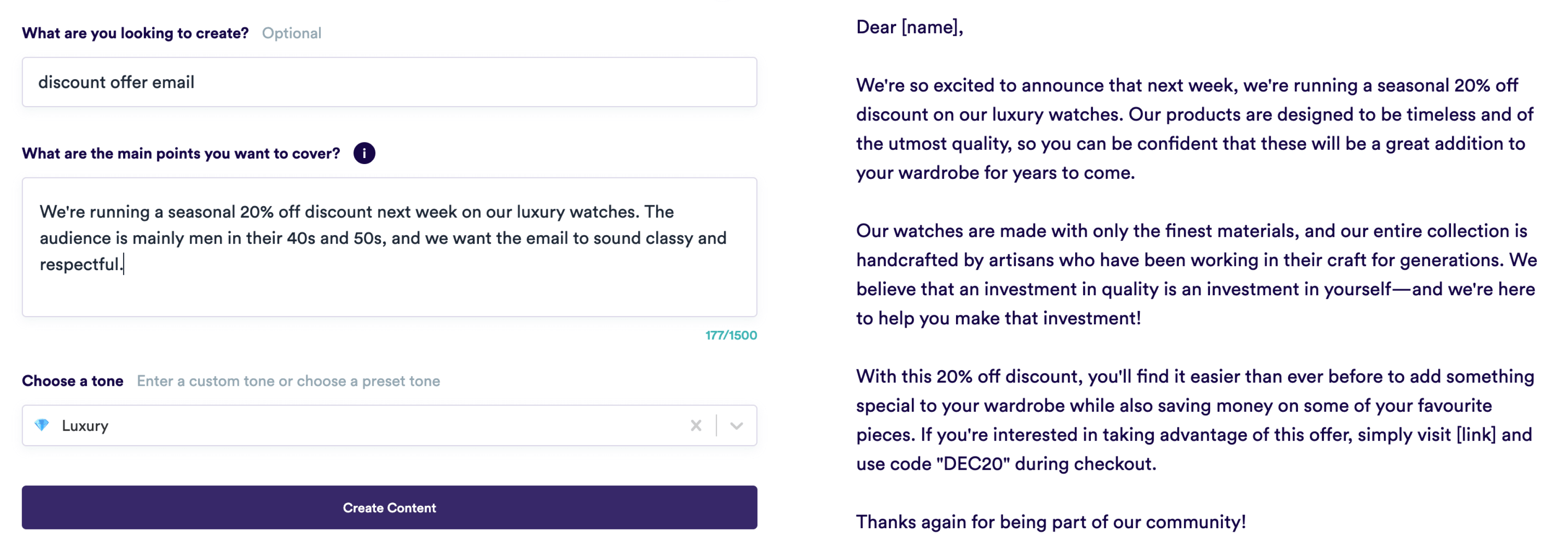 How to Write A Discount Offer Email Copy.ai
